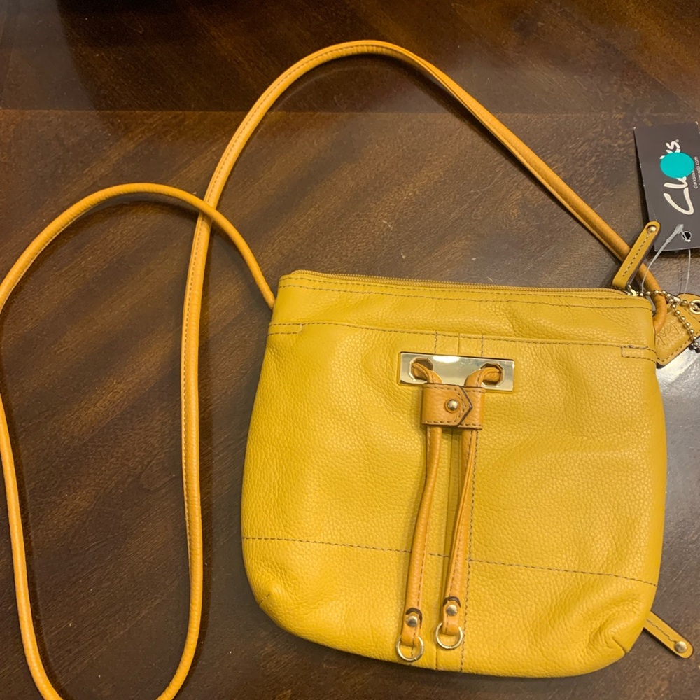 Clarks Leather Yellow Crossbody Bag